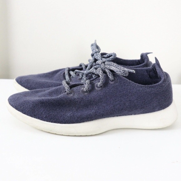 Allbirds Womens Size 8 Wool Runners Shoes Navy Blue Merino Comfort Running - Picture 2 of 10